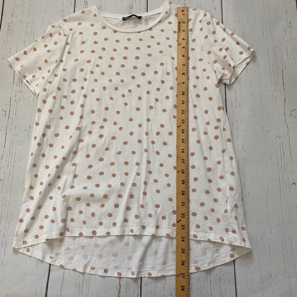 Zara Gold Polka Dot Short Sleeve Casual Tee - Picture 3 of 9